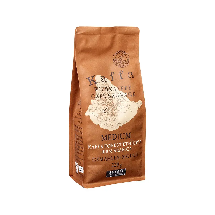 Kaffa Wildkaffee Medium gemahlen Bio fairtrade