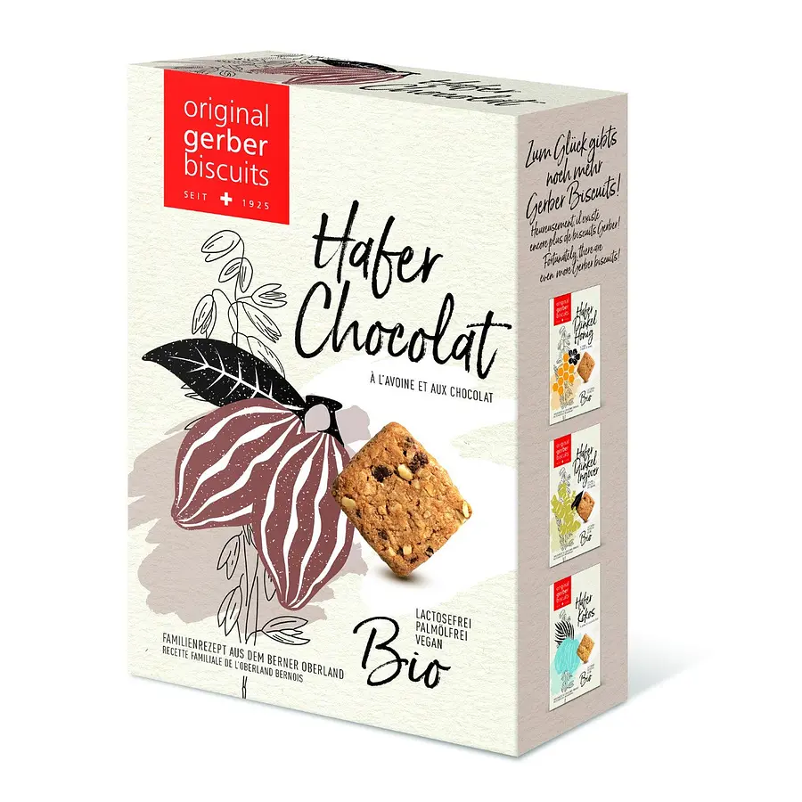Gerber Biscuits Vollkorn Hafer Chocolat Bio vegan