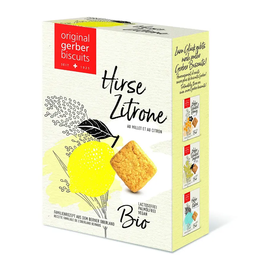 Gerber Biscuits Vollkorn Hirse Zitrone Bio