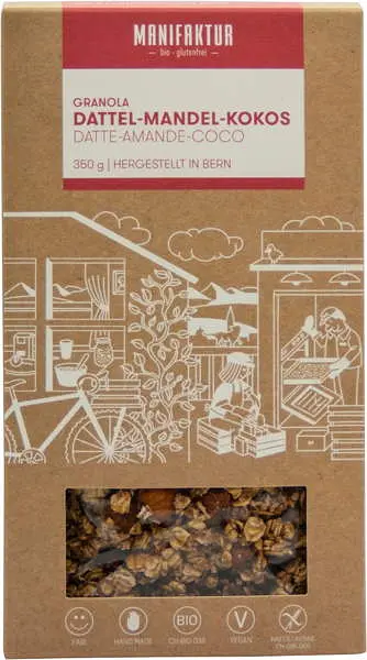 Manifaktur Datteln Mandeln Kokos Granola Bio vegan gf
