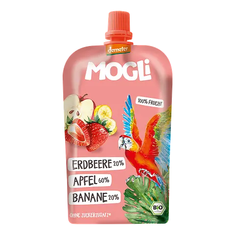 Mogli Quetschi Apfel Erdbeere Banane 100g Demeter