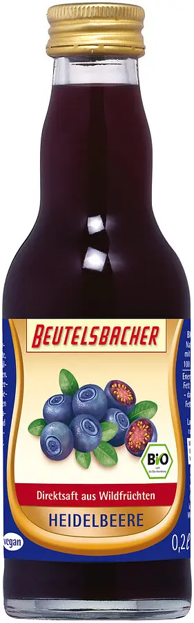 Beutelsbacher Heidelbeer Muttersaft Bio