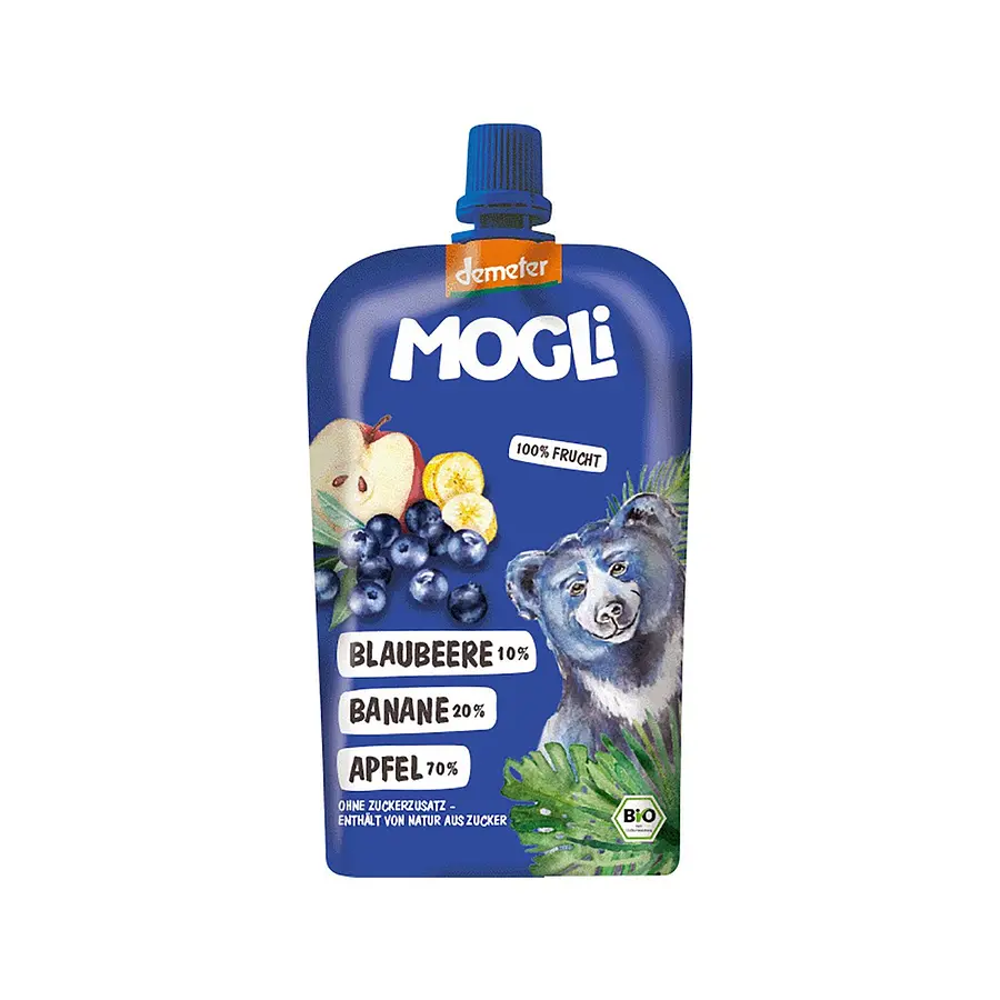 Mogli Quetschi Apfel Blaubeere Banane 120g Demeter