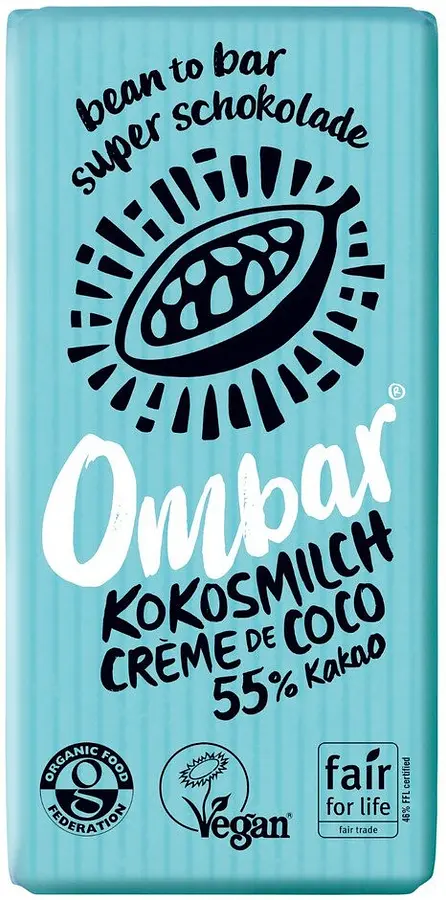 Mini-Tafel Ombar Kokosmilch Roh-Schokolade Bio