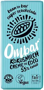 Mini-Tafel Ombar Kokosmilch Roh-Schokolade Bio, 35 g
