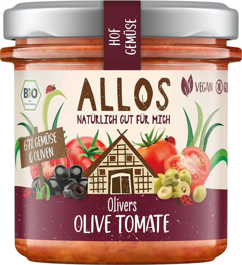 Allos Hof Gemüse Olive Tomate Bio vegan