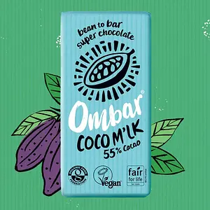 Mini-Tafel Ombar Kokosmilch Roh-Schokolade Bio, 35 g