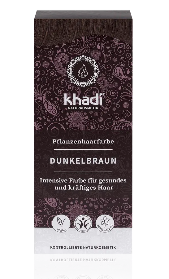 Khadi Pflanzenhaarfarbe Dunkelbraun