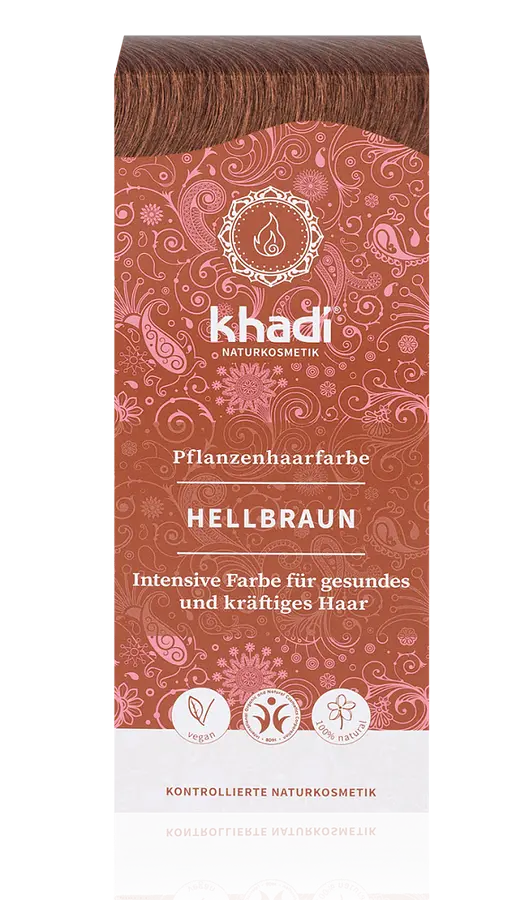 Khadi Pflanzenhaarfarbe Hellbraun