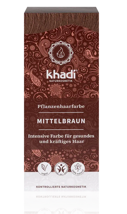 Khadi Pflanzenhaarfarbe Mittelbraun