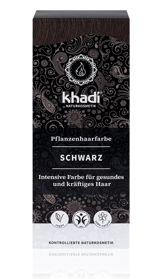 Khadi Pflanzenhaarfarbe Schwarz