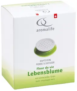 Duftstein Set Lebensblume & Unterteller grün, 1 Stück