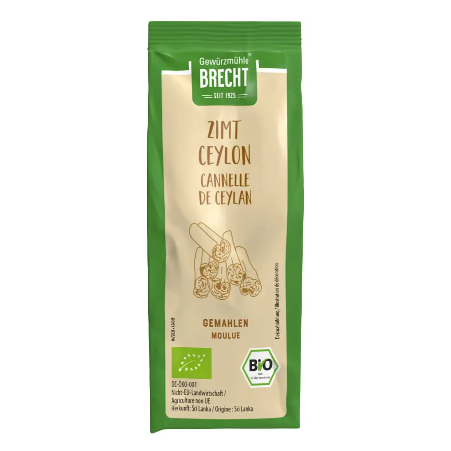 Brecht Zimt Ceylon gemahlen NFP 45g Bio