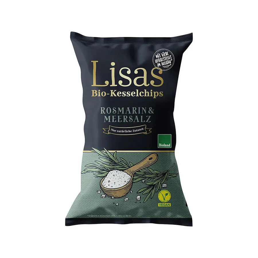 Lisas Kesselchips Meersalz und Rosmarin Bio