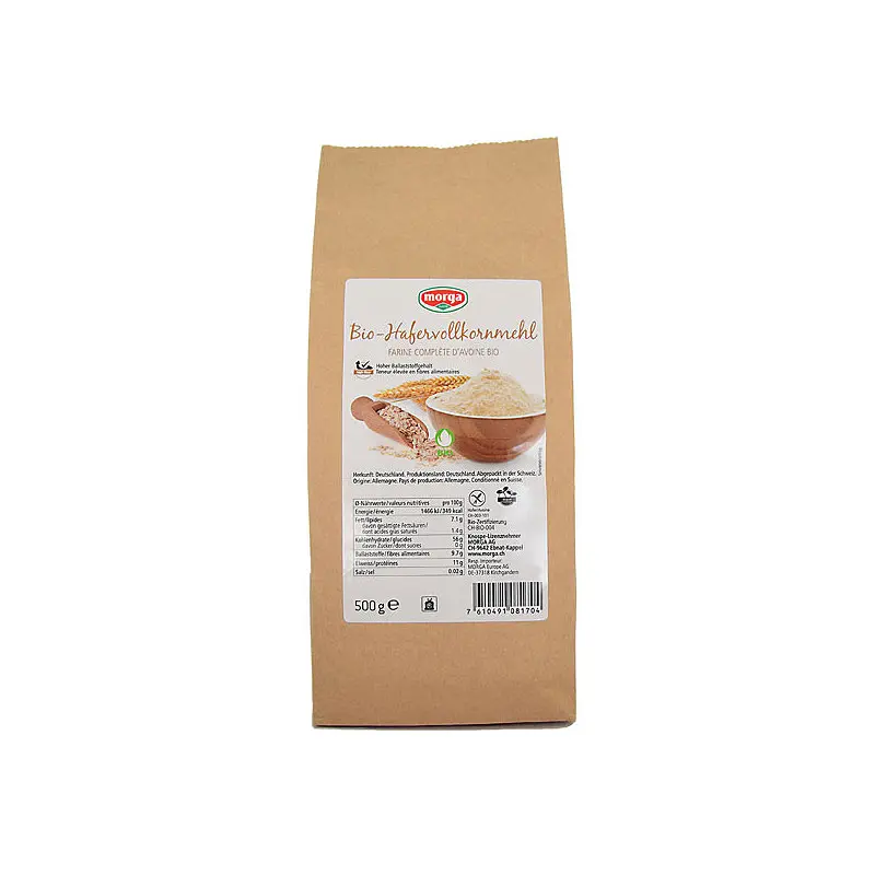 Morga Hafervollkornmehl BioK glutenfrei