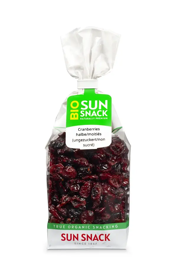 SunSnack Cranberries halb ungezuckert Bio