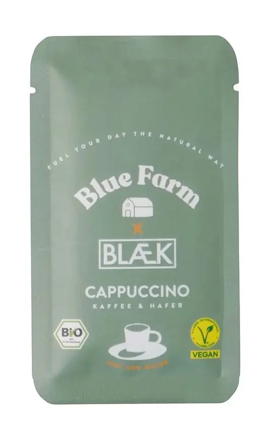 BlueFarm Haferdrink Pulver Cappuccino Oat Latte Bio vegan