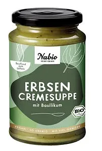 Nabio Erbsen Cremesuppe mit Basilikum Bio vegan
