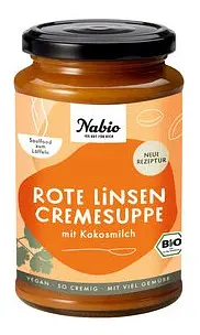 Nabio Erbsen Rote Linsen Kokosmilch Suppe Bio vegan