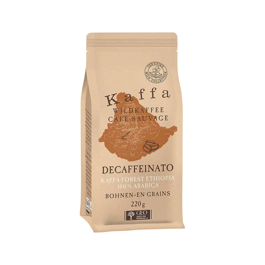 Kaffa Wildkaffee Decaffeinato Bohnen Bio fairtrade