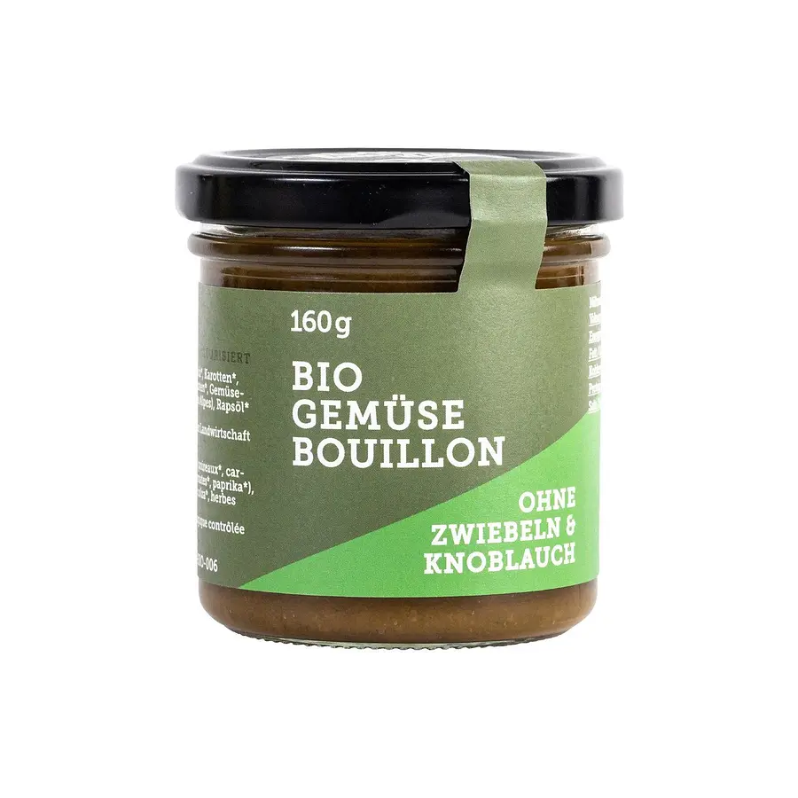Nullkommanull Gemüsebouillon ohne Zwiebel & Knoblauch Glas Bio