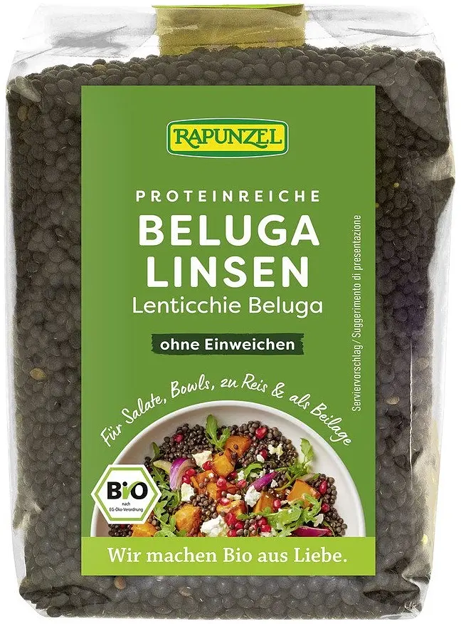 Beluga Linsen schwarz Bio