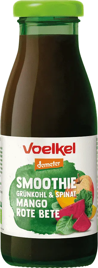 Voelkel Smoothie Rote Bete Mango Grünkohl Spinat Demeter