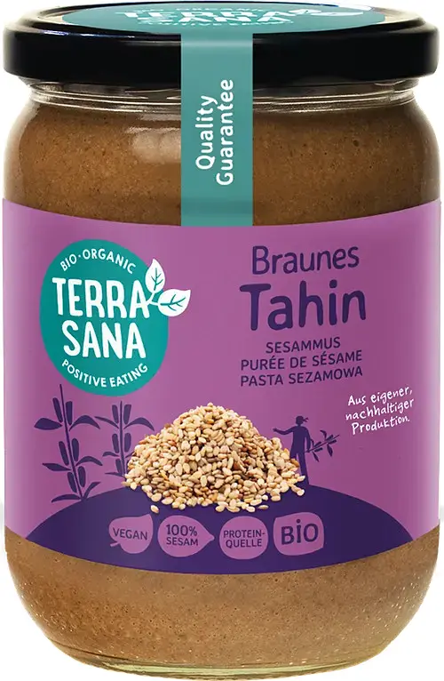 Tahin braun Sesammus ohne Salz Bio