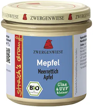 Zwergenwiese Aufstrich Mepfel Bio vegan gf