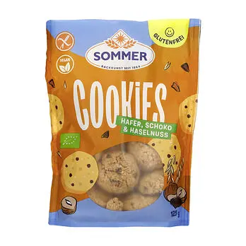 Sommer Cookies Hafer Schoko Haselnuss Bio vegan
