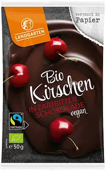 Landgarten Kirschen in Zartbitterschokolade Bio