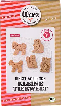 Werz Dinkel Kleine Tierwelt Vollkornkekse ungesüsst Bio