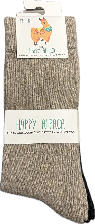 Happy Alpaca Socken 43-46 2Stk Farbe assortiert