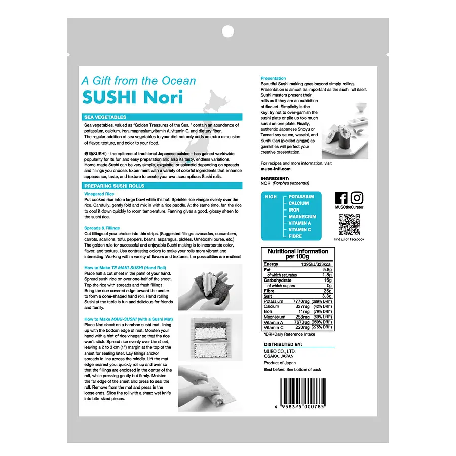 Muso Algen Sushi Nori konv