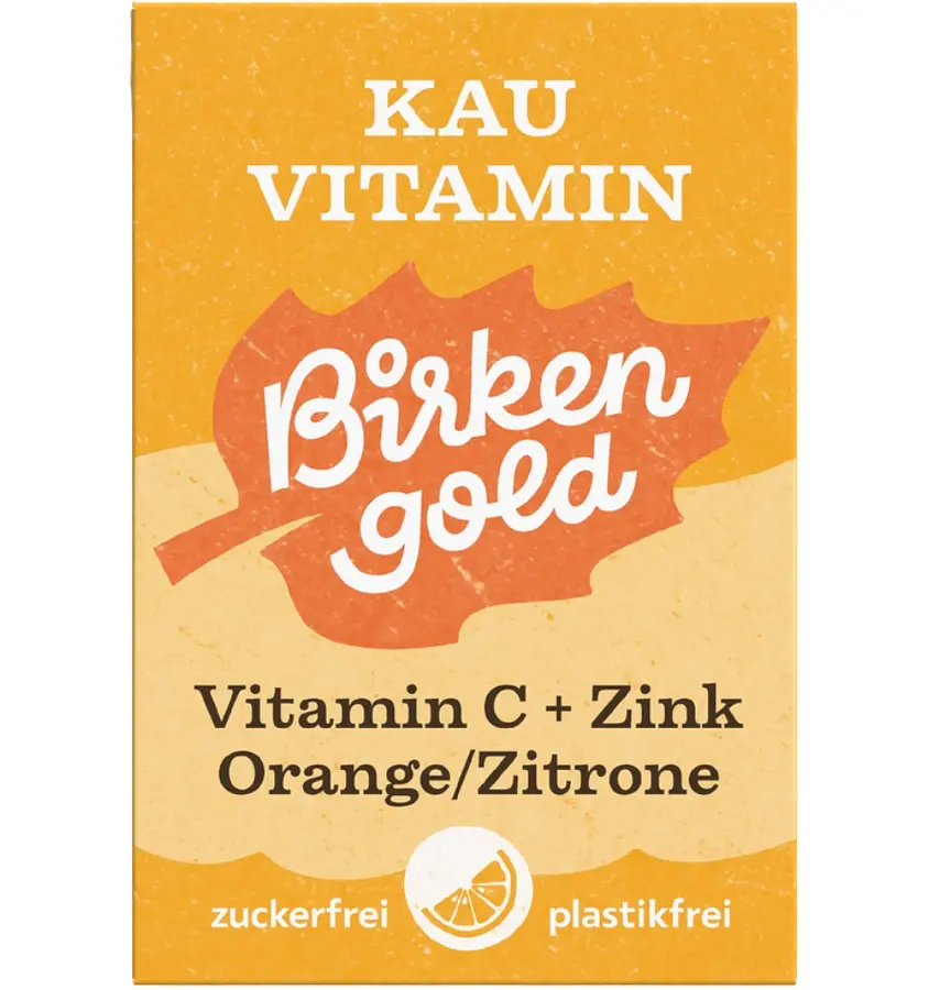 Birkengold Natur Kau-Vitamin C+Zink ohne Zucker
