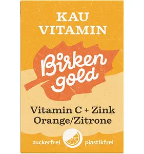 Birkengold Natur Kau-Vitamin C+Zink ohne Zucker, 20 Stück
