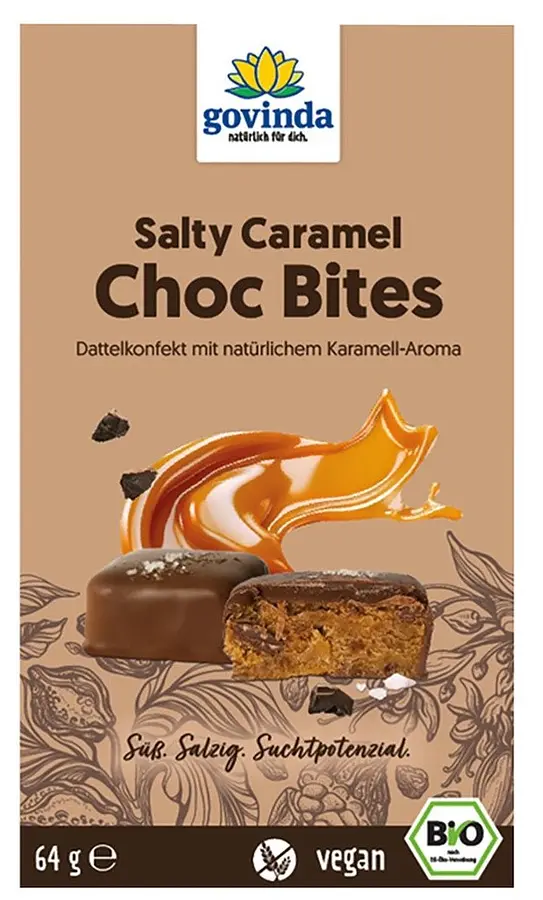 Govinda Dattelkonfekt Choco Bites Salty Caramel Bio
