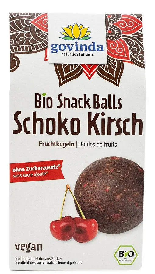 Govinda Snack Balls Schoko Kirsch Bio