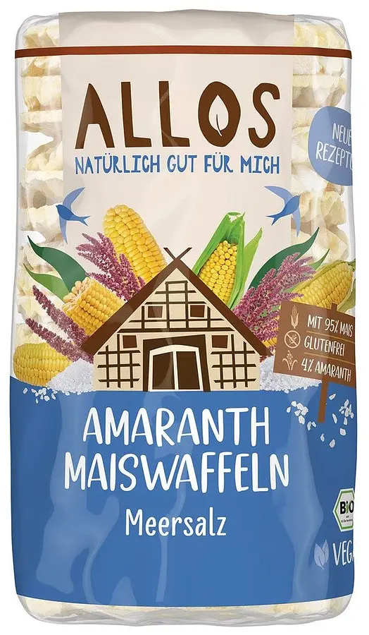 Allos Amaranth Maiswaffeln Meersalz Bio