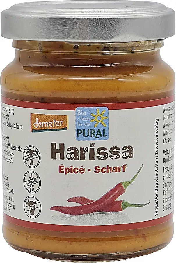 Pural Harissa Scharf Demeter vegan gf