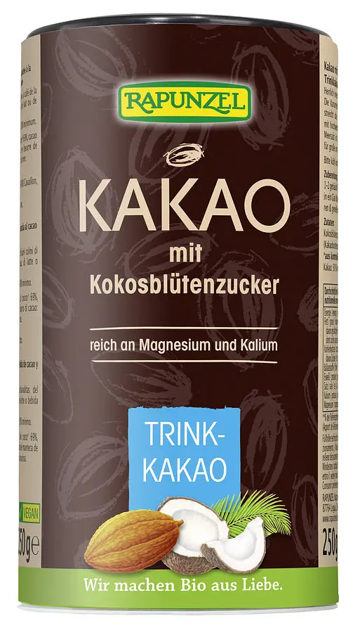 Rapunzel Kakao mit Kokosblütenzucker Dose 250g Bio