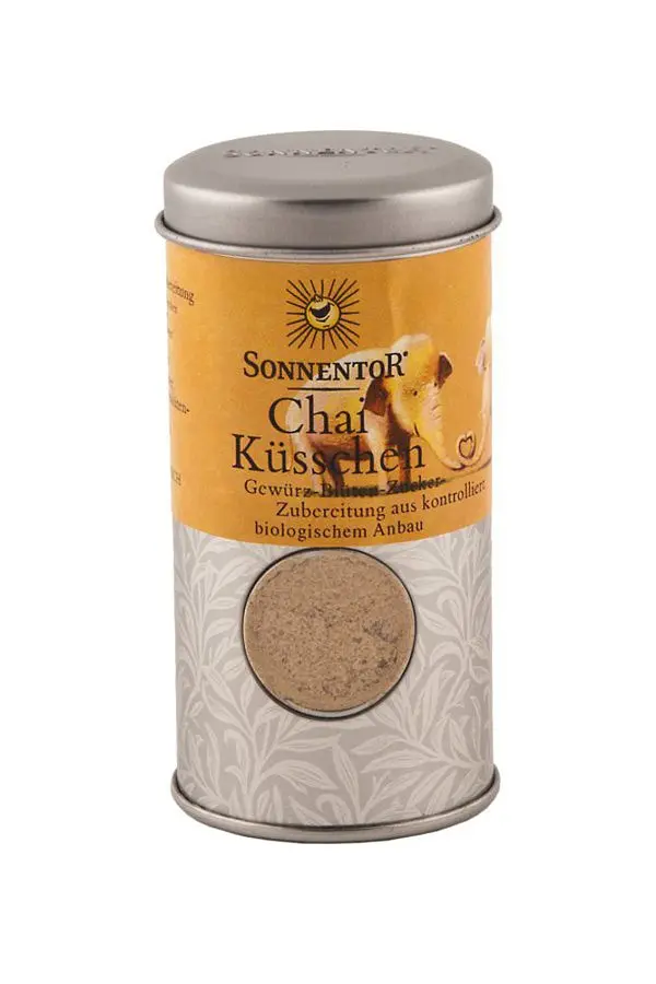 Sonnentor Gewürzblüten Chai Küsschen Zucker Streudose Bio