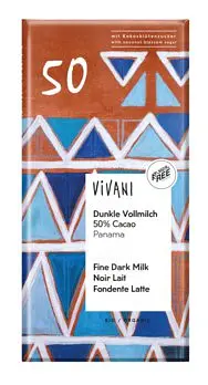 Vivani Schokolade Dunkle VM 50% KokosZ Bio