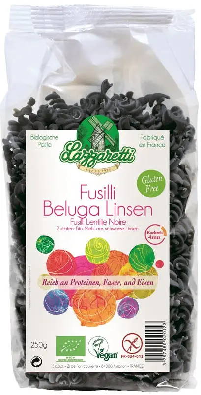Pasta Lazzaretti Beluga Linsen Teigwaren Bio