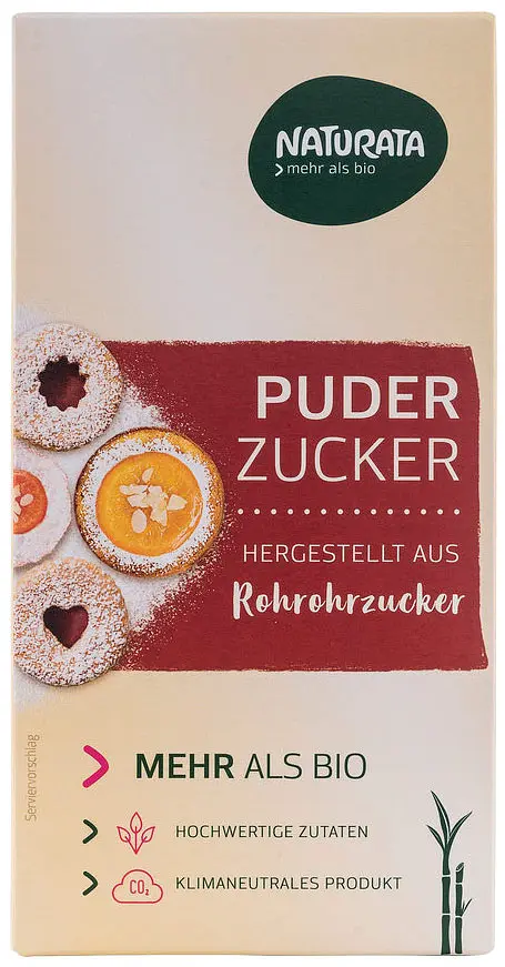 Puderzucker aus Rohrohrzucker Bio