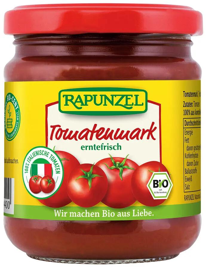 Tomatenmark 22% Tr.M. Glas Bio