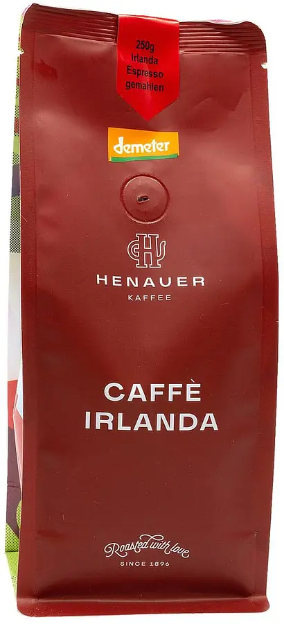 Kaffee Caffè Irlanda ESPRESSO gemahlen Henauer Demeter