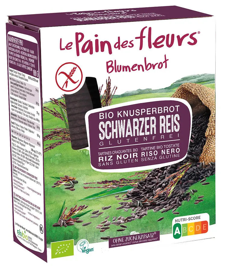 Le pain des fleurs Blumenbrot Schwarzer Reis, Bio