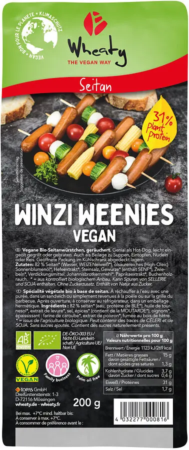 Wurst Vegane Mini Weenies Bio, 200g