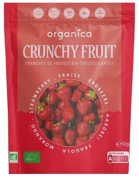Crunchy Fruit Erdbeeren gefriergetrocknet RAW Bio
